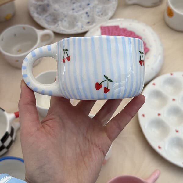 stripy cherry hearts